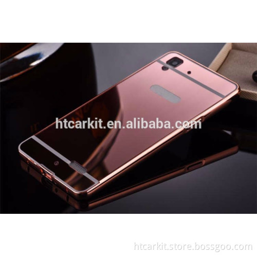 china suppliers aluminum bumper metal mirror plastic case back cover for oppo r9